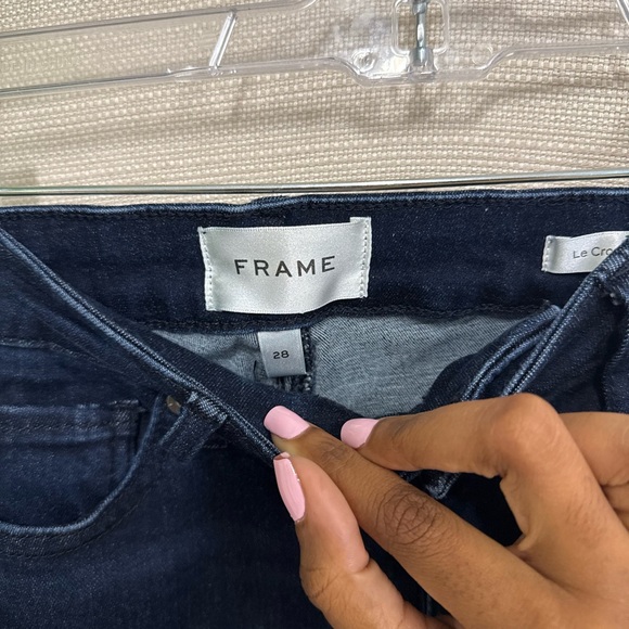 Frame Denim Women's Deep Indigo Straight Leg Jeans - Picture 2 of 3